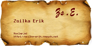 Zsilka Erik névjegykártya